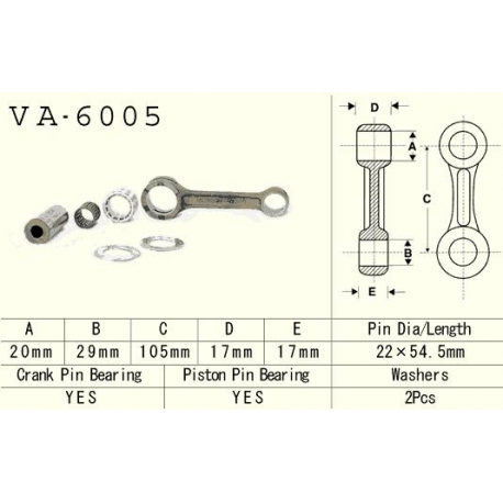 VESRAH KORBOWÓD YAMAHA YZ 125 (YZ125) '86-'96 (VA6005)