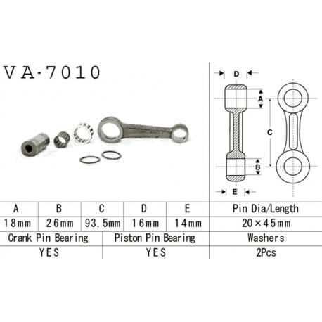 VESRAH KORBOWÓD SUZUKI RM 80 (RM80) '91-'01 (VA7010)