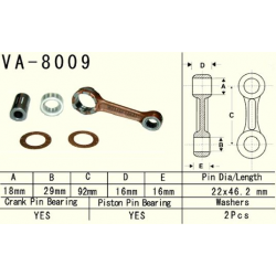 VESRAH KORBOWÓD KAWASAKI KX 80 (KX80) '98-'17, KX 85 (KX85) '98-'17, KX100 (KX100) '98-'19 (VA8009) (MADE IN JAPAN)