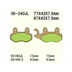 VESRAH KLOCKI HAMULCOWE KH135 / KH214 SPIEK METALICZNY (ZŁOTE)