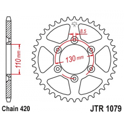 JT ZĘBATKA TYLNA CPI 50SM '06-12 (JTR1079.53)* (ŁAŃC. 520)