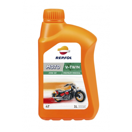 REPSOL OLEJ SILNIKOWY 4T MOTO V-TWIN 20W50 1L MA2 MINERALNY (12)