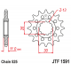 JT ZĘBATKA PRZEDNIA 2091 15 Z GUMĄ YAMAHA FZ8 '10-'15, MT 09 '14-'17, MT 07 '14-'17 TDM 900 '02-'13 (JTF1591.15RB)* (ŁAŃC. 525)