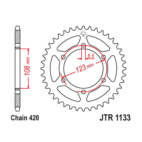 JT ZĘBATKA TYLNA 4412 59 APRILIA SX 50 -18-19 (JTR1133.59)* (ŁAŃC.420)