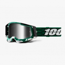 100 PROCENT (2021) FA20 RACECRAFT 2 GOGGLE MILORI - MIRROR SILVER LENS GOGLE RACECRAFT 2 KOLOR ZIELONY/CZARNY SZYBKA SREBRNE LUS