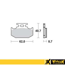 PROX KLOCKI HAMULCOWE KH152 KAWASAKI KX 125/250/500 '89-94, SUZUKI RM 125/250 '89-94, YAMAHA YZ 125 '92-97, 250 '92-97, YZ/YZF 4