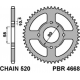 PBR ZĘBATKA TYLNA 4668 45 C45 KTM 125 DUKE 11-13 (JTR273.45) (ZAMIENNA Z 279 45) (ŁAŃC. 520) (OTWÓR 8,5MM)