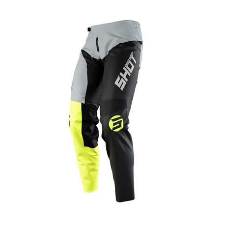 SHOT RACING (2021 NOWOŚĆ) SPODNIE CROSS/ENDURO PANTS DEVO STORM NEON YELLOW KOLOR ŻÓŁTY FLUO ROZMIAR 30