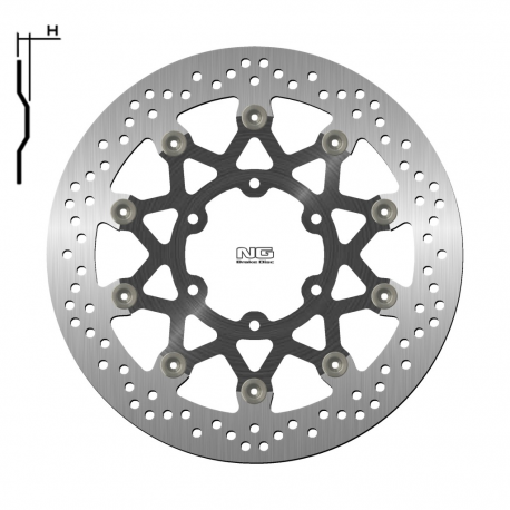 NG TARCZA HAMULCOWA PRZÓD KTM 390 ADVENTURE ABS '20, DUKE / ABS '17-20, RC / ABS 17-20, 125 DUKE / ABS '17-20 (320X90X5,0MM) (6X