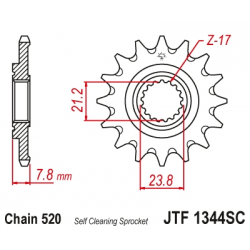 JT ZĘBATKA PRZEDNIA 2320 14 HONDA CRF 250R 18-19 SAMOOCZYSZCZAJĄCA (232014JTSC) (ŁAŃC. 520)