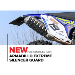 POLISPORT OSŁONA TŁUMIKA UNIWERSALNA ARMADILLO EXTREM SILENCER GUARD KOLOR CZERWONY