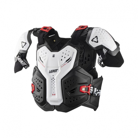 LEATT (2021/2022) OSŁONA KLATKI PIERSIOWEJ (BUZER) CHEST PROTECTOR 6.5 PRO WHITE KOLOR BIAŁY/CZARNY ROZMIAR XXL