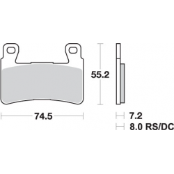 SBS KLOCKI HAMULCOWE KH265 TRACK&SPORT SINTER KOLOR ZŁOTY (ZAMIENIA MIESZANKĘ RS)