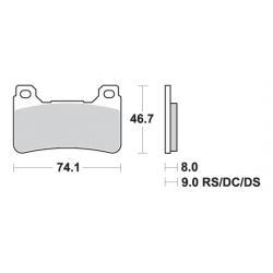 SBS KLOCKI HAMULCOWE KH158 TRACK&SPORT SINTER KOLOR ZŁOTY (ZAMIENIA MIESZANKĘ RS)