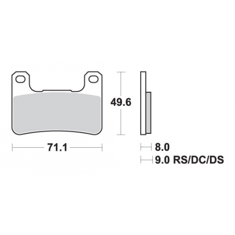 SBS KLOCKI HAMULCOWE KH379 TRACK&SPORT SINTER KOLOR ZŁOTY PASUJE DO: SUZUKI GSX-R 600/750/100/1300 PRZÓD (ZAMIENIA MIESZANKĘ RS)