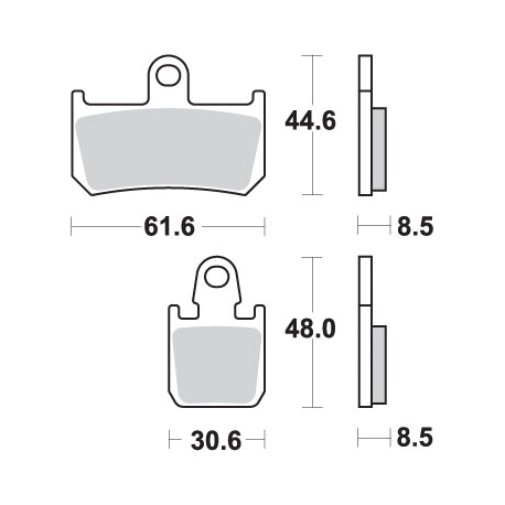 SBS KLOCKI HAMULCOWE KH442/4 TRACK&SPORT SINTER KOLOR ZŁOTY (ZAMIENIA MIESZANKĘ RS)