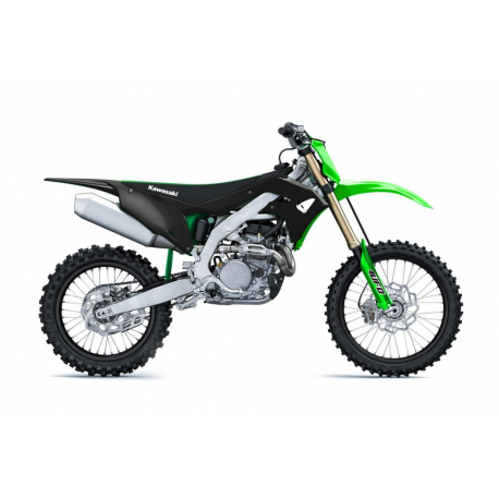 UFO KOMPLET PLASTIKÓW KAWASAKI KXF 250 '21, KXF 450 '19-21 KOLOR CZARNY / ZIELONY ( W ZESTAWIE OSŁONY TELESKOPÓW ORAZ NAKLEJKI )