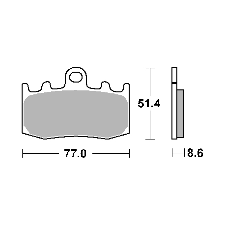 SBS KLOCKI HAMULCOWE KH335 TRACK&SPORT SINTER KOLOR ZŁOTY PASUJE DO: BMW R850/1100/1150/1200, K1200/1300 PRZÓD (ZAMIENIA MIESZAN