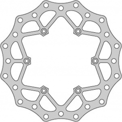 DELTA BRAKING TARCZA HAMULCOWA PRZÓD KTM 2T/4T '91-21, HUSABERG, HUSQVARNA, GAS-GAS '21, WAVE ULTRA LIGHT (260X126,5X3MM) (6X6,5