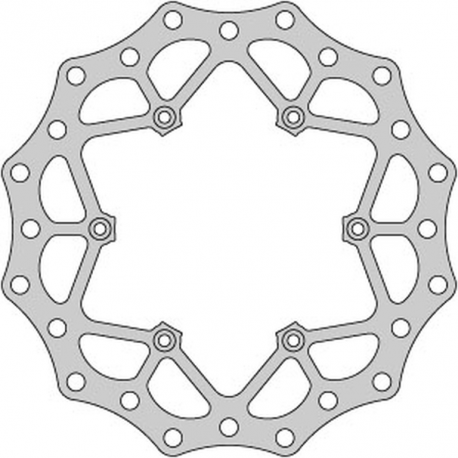 DELTA BRAKING TARCZA HAMULCOWA PRZÓD KTM 2T/4T '91-21, HUSABERG, HUSQVARNA, GAS-GAS '21, WAVE ULTRA LIGHT (260X126,5X3MM) (6X6,5