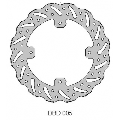 DELTA BRAKING TARCZA HAMULCOWA TYŁ HONDA CR 125 '02-07, CRF 250 '04-14' -CRF 250 X 04-17' CRF 450 WAVE (240X121X4MM) (4X6,5MM) (