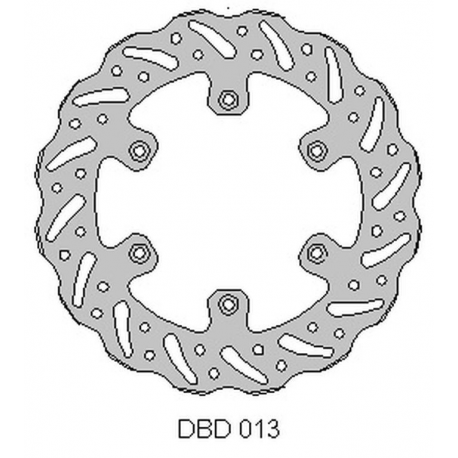 DELTA BRAKING TARCZA HAMULCOWA TYŁ KAWASAKI KX 125 '89-'02, KX 250 '89-02, WAVE (220X100X4MM) (6X6,5MM) (NG138)