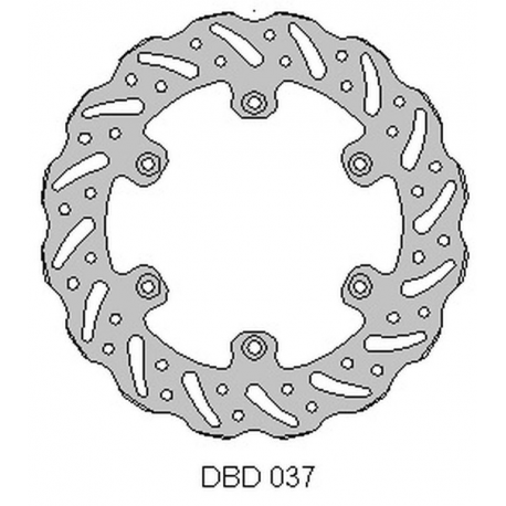 DELTA BRAKING TARCZA HAMULCOWA TYŁ KTM 2T/4T '91-21, HUSABERG, HUSQUARNA, GAS-GAS '21, WAVE (220X110X4MM) (6X6,5MM) (NG129,NG141