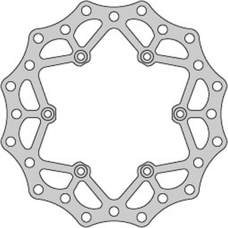 DELTA BRAKING TARCZA HAMULCOWA TYŁ KTM 2T/4T '91-21, HUSABERG, HUSQVARNA, GAS-GAS '21, WAVE ULTRA LIGHT (220X110X4MM) (6X6,5MM)