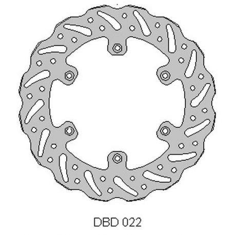 DELTA BRAKING TARCZA HAMULCOWA TYŁ SUZUKI RM 125 '88-10, RM 250 '88-10, DRZ 250 '01-07, YAMAHA YZ 125 '01-16, YZ/YZF/WR 250 '01-