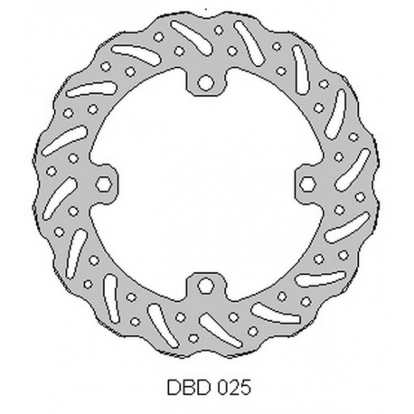 DELTA BRAKING TARCZA HAMULCOWA TYŁ SUZUKI RMZ250 '07-21, RMZ450 '05-21, WAVE (240X122X4MM) (4X10,5MM) (NG1049)