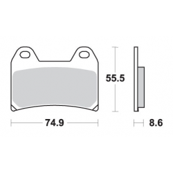 SBS KLOCKI HAMULCOWE KH244 TRACK&SPORT SINTER KOLOR ZŁOTY 706RST (ZAMIENIA MIESZANKĘ RS)