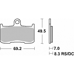 SBS KLOCKI HAMULCOWE KH347 TRACK&SPORT SINTER KOLOR ZŁOTY PASUJE DO: KAWASAKI Z800/100, ZX-9R, INDIAN 1800, TRIUMPH 675/1050, VI