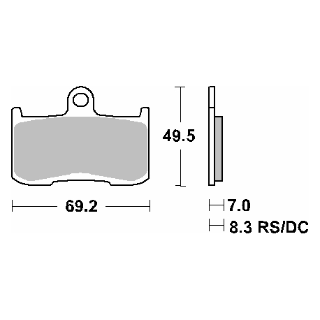 SBS KLOCKI HAMULCOWE KH347 TRACK&SPORT SINTER KOLOR ZŁOTY PASUJE DO: KAWASAKI Z800/100, ZX-9R, INDIAN 1800, TRIUMPH 675/1050, VI