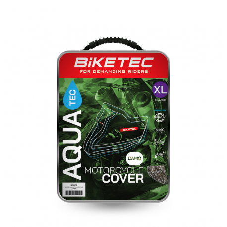 BIKETEC POKROWIEC WODOODPORNY AQUATEC NA MOTOCYKL KOLOR CAMO ROZMIAR XL