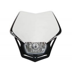 RACETECH LAMPA PRZEDNIA V-FACE KOLOR BIAŁY/CZARNY