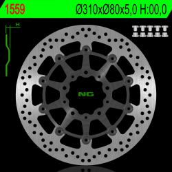 NG TARCZA HAMULCOWA PRZÓD KAWASAKI Z 1000 ABS 15-17, Z 1000 15-17, ZX6R 13-17, Z800 12-18, GTR 1400 07-18, ZZR 1400 06-18 (310X8