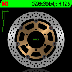 NG TARCZA HAMULCOWA PRZÓD HONDA CBR 600F '01-'10, CB 900F 02-07 VTX 1800C '01-08 (296X94X4,5) (6X6,5mm)