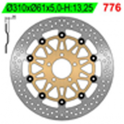 NG TARCZA HAMULCOWA PRZÓD KAWASAKI ZRX 1100/1200, ZX 9R 00-01 (310x61x5)