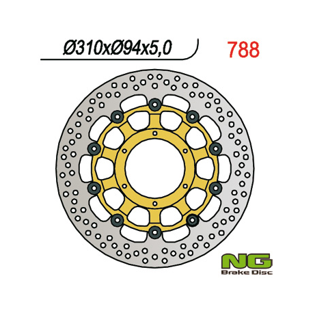 NG TARCZA HAMULCOWA PRZÓD HONDA CBR 1000 RR 04-05, CB 1300 01-10 (310X94X5) (6X65MM) CBR 600RR 03-17, CB 1000R 08-16, CTX 1300 1