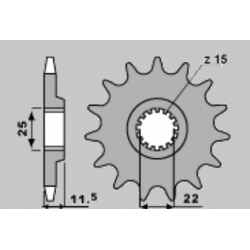 CHT ZĘBATKA PRZEDNIA 1252 14 KTM LC4 (4021-14) (JTF1902.14)