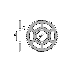 PBR ZĘBATKA TYLNA 1514 51 C45 GILERA 350 (85-89) (ŁAŃC. 520)