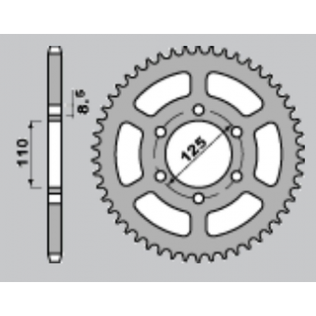 CHT ZĘBATKA TYLNA 1514 51 GILERA 350 85-89 (610-51)