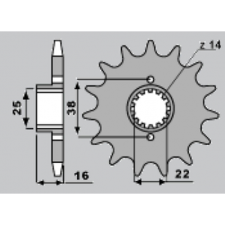 CHT ZĘBATKA PRZEDNIA 2050 15 DUCATI 916/944/996 1000SS