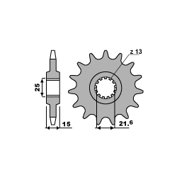 PBR ZĘBATKA PRZEDNIA 2082 14 18NC (ŁAŃC. 525)