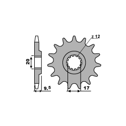 PBR ZĘBATKA PRZEDNIA 2084 11 18NC (ŁAŃC. 428)