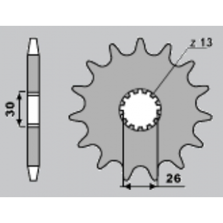 CHT ZĘBATKA PRZEDNIA 2090 19 TRIUMPH 955 1050 1200