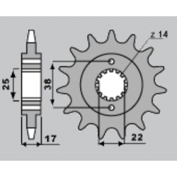 CHT ZĘBATKA PRZEDNIA 2094 15 DUCATI 900 MONSTER I.E. 00-02 (4041-15)