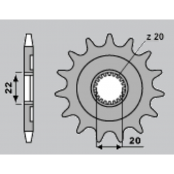 JR ZĘBATKA PRZEDNIA 2103 12 YAMAHA YZF 250 '02-'09 (-1)