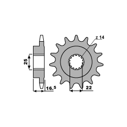 PBR ZĘBATKA PRZEDNIA 2114 15 18NC DUCATI 749/848/998/1000 (JTF741.15) (ŁAŃC. 525)