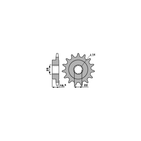 PBR ZĘBATKA PRZEDNIA 2114 15 18NC DUCATI 749/848/998/1000 (JTF741.15) (ŁAŃC. 525)